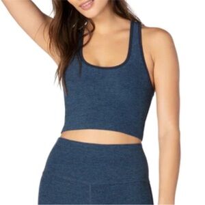 Beyond yoga spacedye open back cropped yoga tank